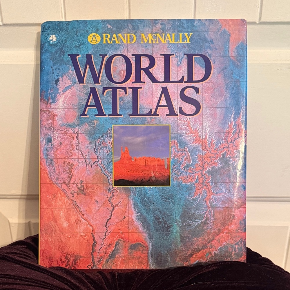 Rand McNally World Atlas - Blue & Pink Cover